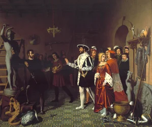 Francesco I visita Benvenuto Cellini al Castello di Nesle, c.1845
